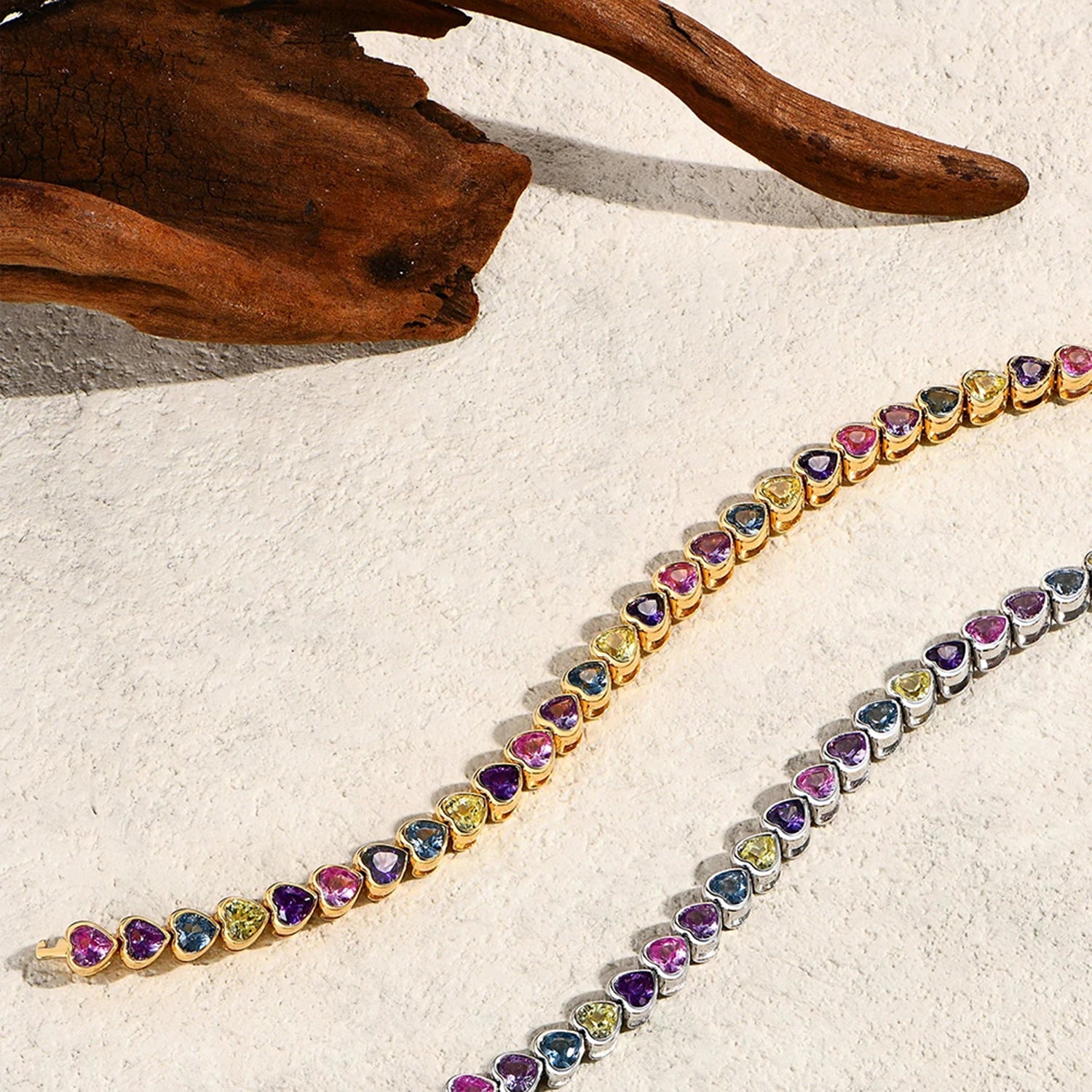 Memovra Heart Sapphire & Zircon Bracelet